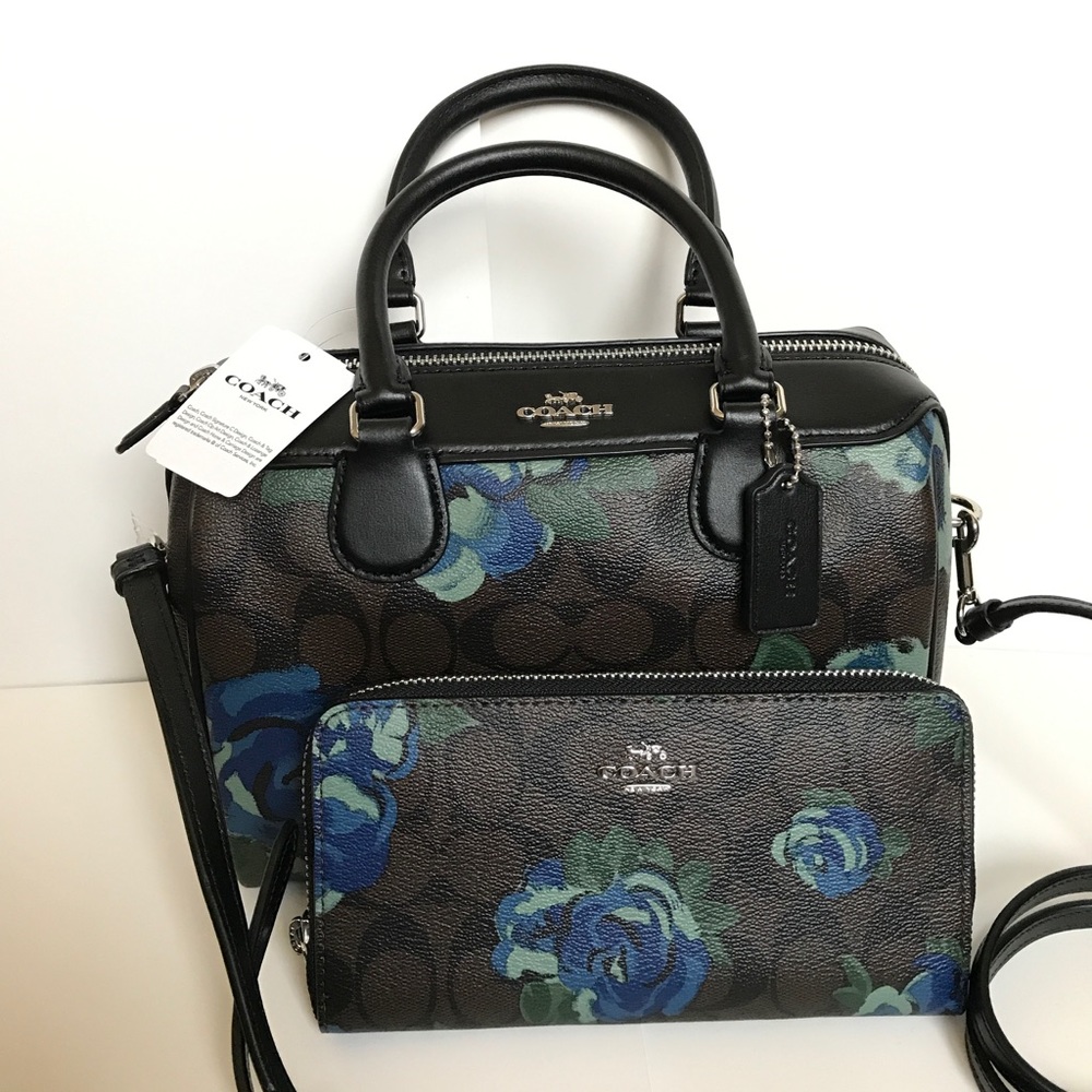🌸🌹coach Bennett set/Satchel/crossbody & wallet